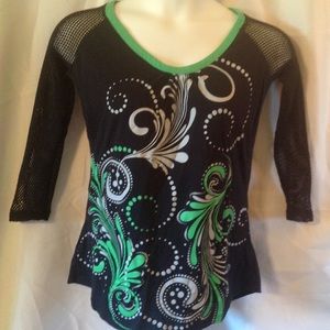 Cool top with mesh sleeves